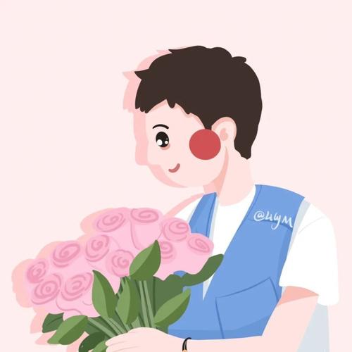 送刘亦菲鲜花的漫画情侣头像：有些人