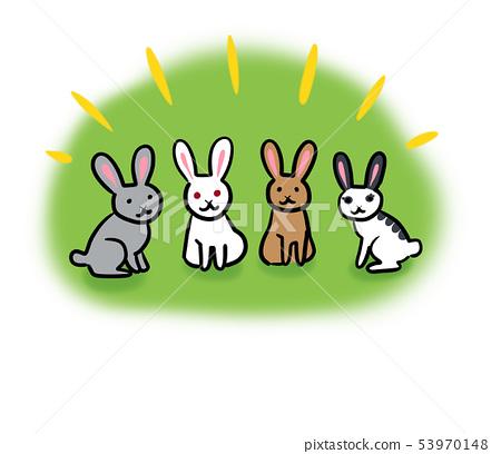 四个兔子头像原图图片：如果一个人真的想你