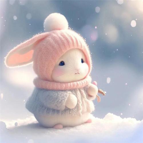 可爱兔兔和男生头像真人：别老是问我是不是冷