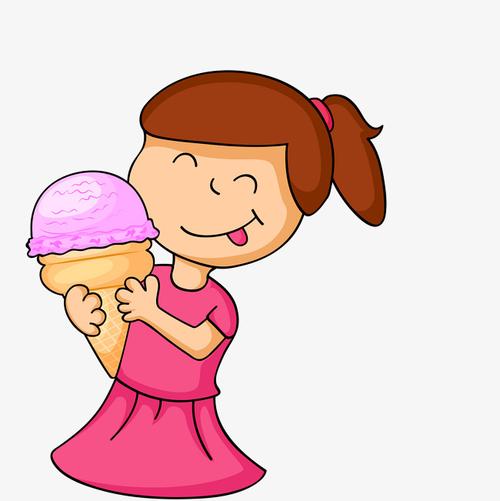 一个小女孩抱着冰淇淋的头像： 他对我笑一笑