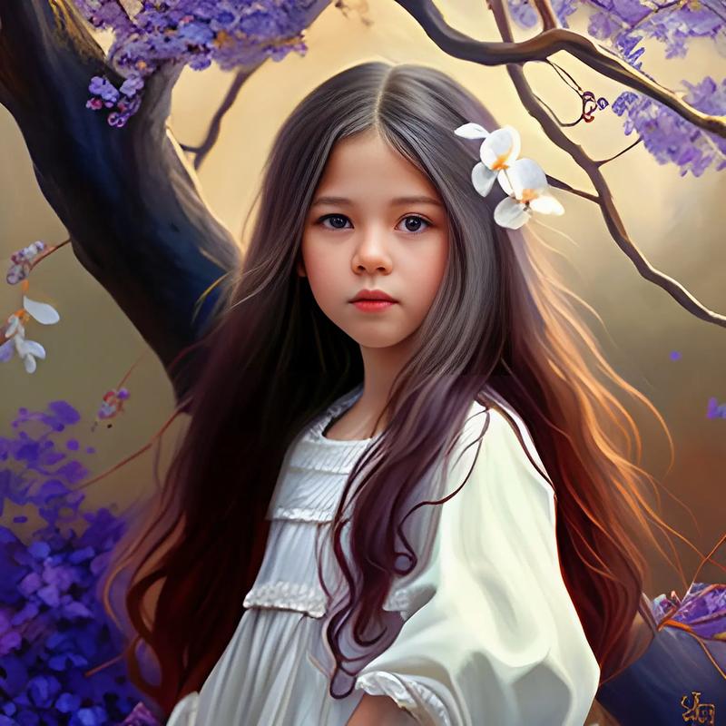 女孩站在樱花树旁边头像是什么：迎春花。它的色彩没有玫瑰娇艳。它的芳香没有牡丹浓郁。可它不畏严寒。第一个用生命向人们报告了春天的来临。