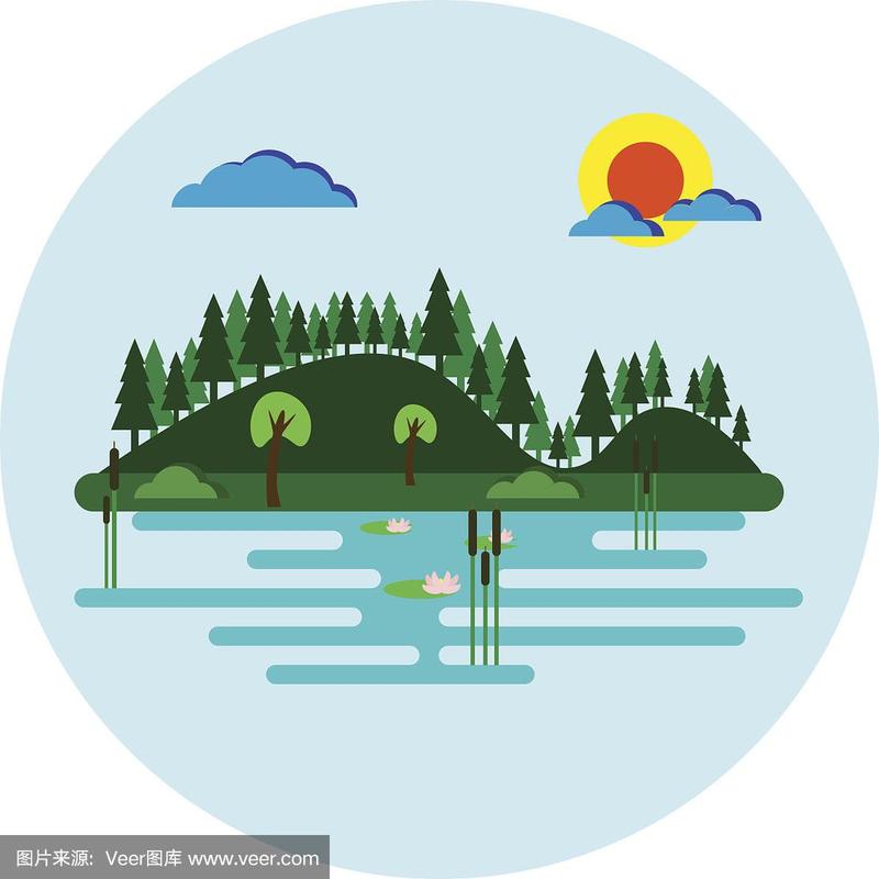 山川湖泊图片 头像卡通：其实我们就是能找一个谈得来