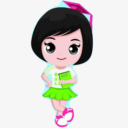 短刘海的小女孩卡通头像图片：情不知所起
