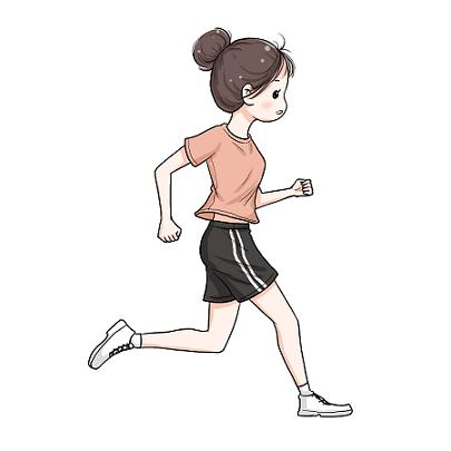 跑步的动漫图头像女： 站在人生的o字路口。