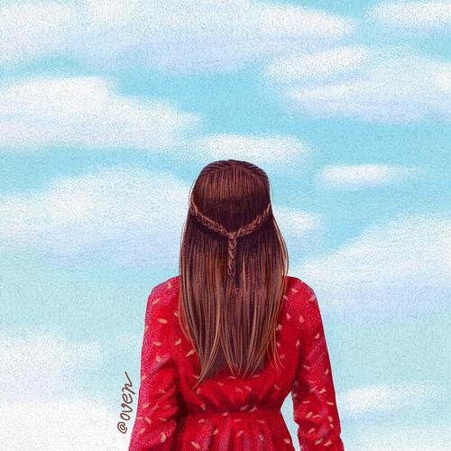 孤独红裙子头像： 情话已毁