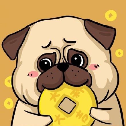 搞笑狗狗漫画头像女：虽然没能吃到你的月饼