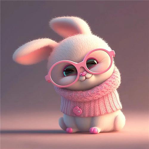 最帅戴眼镜兔子头像：你处处为人着想
