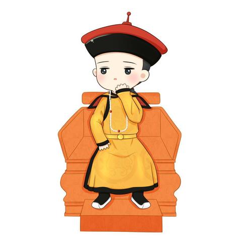 清朝男子头像卡通图片大全：如果下雪天不打伞