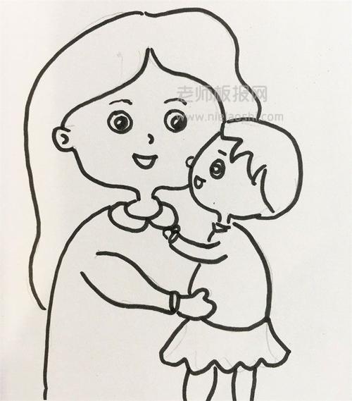 妈妈和宝宝简笔画头像第1页：年年岁岁花相似