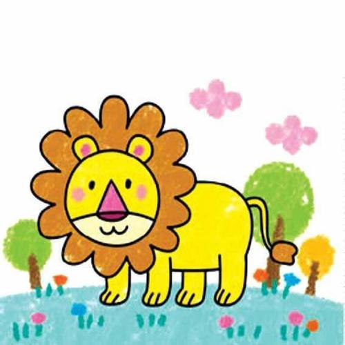 大狮子儿童画头像： 运气永远不可能持续一辈子