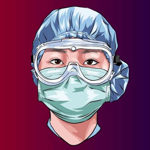 手绘头像疫情：向所有奋战在抗击新型肺炎一线的医务工作者们致敬！ 