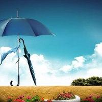 超大雨伞个性头像图片：　　说爱你的人不一定等得起你