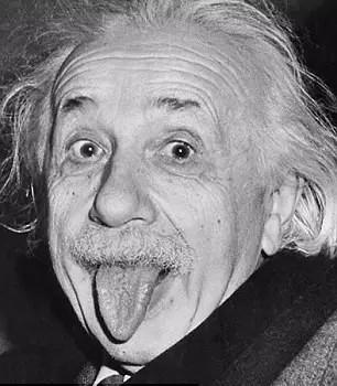爱因斯坦 头像 舌头：把我的热情当水饮