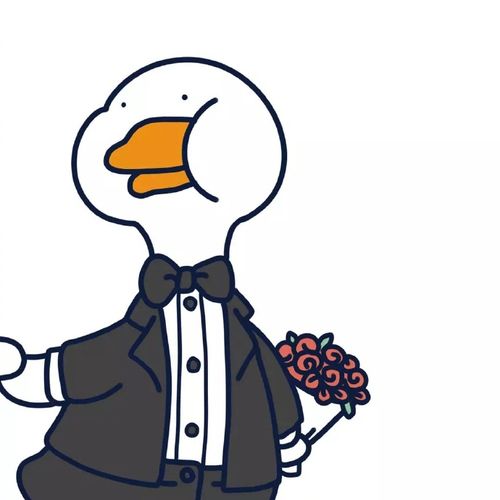 可爱鸭的情侣头像动漫图片：你若一直爱