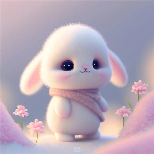 小兔子的可爱头像：爱上你之后你的每个缺点都变成了可爱。