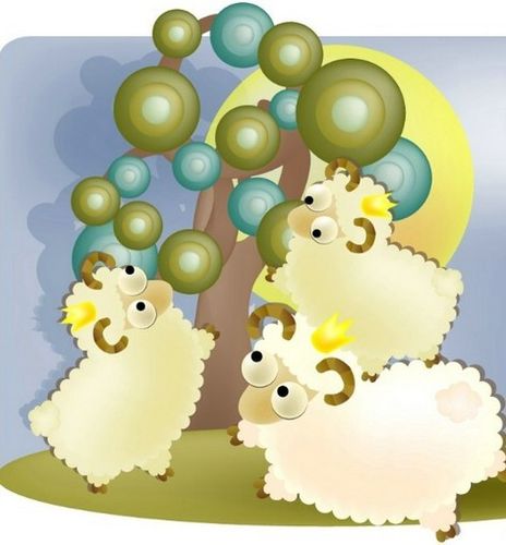羊和兔的微信头像：新年的钟声里举起杯