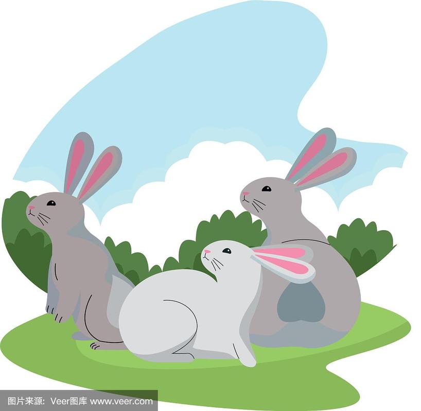 三只兔子动漫头像可爱：想喝很多酒