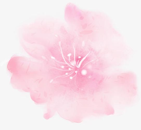 粉色花朵头像水彩： 我喜欢你的名字