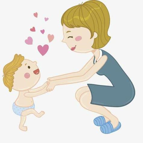 微信头像母亲和儿子卡通图片：又到了脱衣服靠勇气