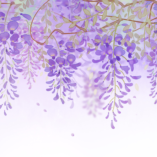 紫藤卡通头像图片：心酸纵有千百种