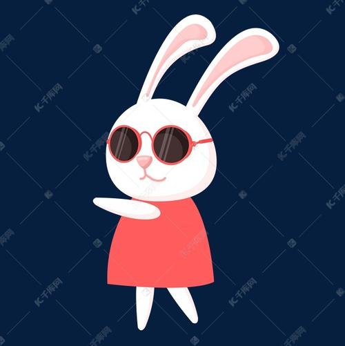 兔子墨镜头像卡通： 看天亮起来是件寂寞的事。