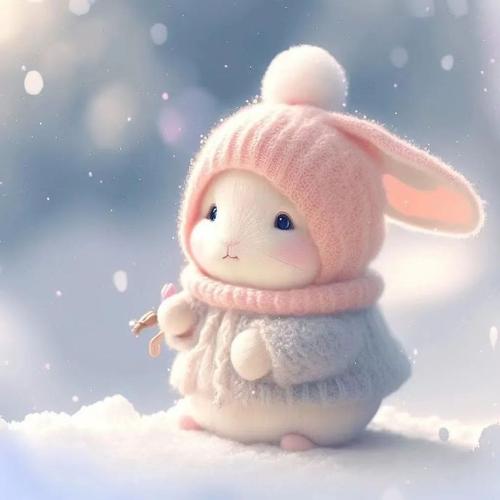 新年头像小女孩兔子图片：你若不是太过在乎