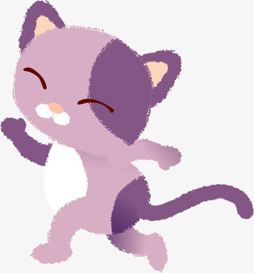 慵懒紫色小猫卡通头像：时间告诉了我一个秘密
