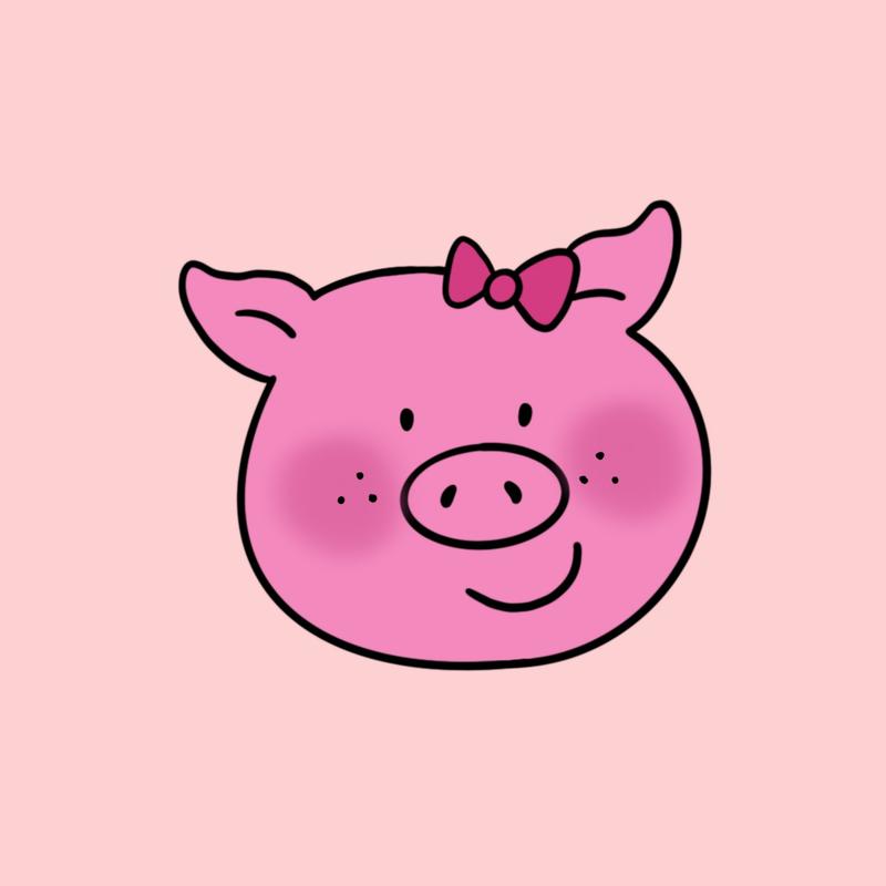 粉色的猪头的头像图片：不要怪别人为什么总是伤害你
