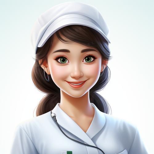 护士职业漫画头像图片：缘由心生