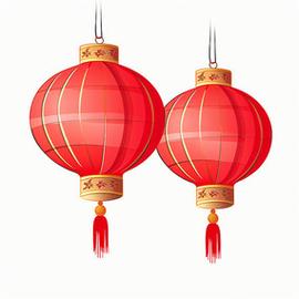 中国红灯笼头像图片大全： 日月之行