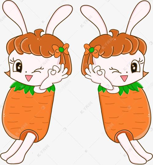 带兔耳朵和胡萝卜的男头像：怎么会没有心事