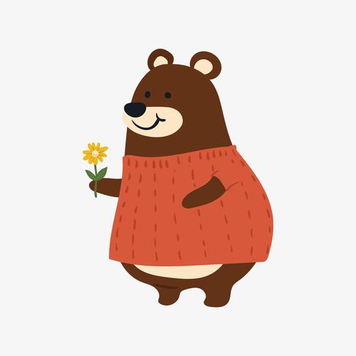 熊的卡通头像可爱手绘：真正的爱情