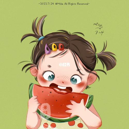 夏日吃西瓜头像 图文：真正了解你的人
