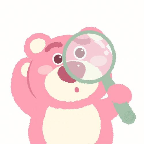 草莓熊简单头像画法： 酷得像风