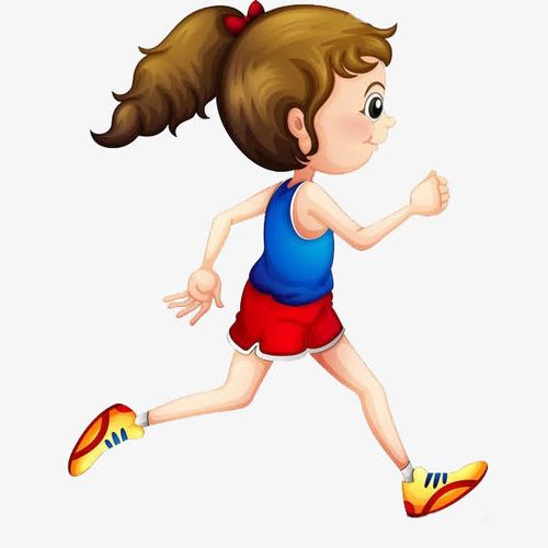 跑步动漫图头像女： 总是很喜欢跑步