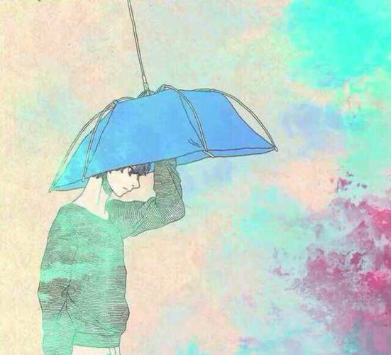 女生为男生打雨伞头像： 一个人一生碰到一次已属难得