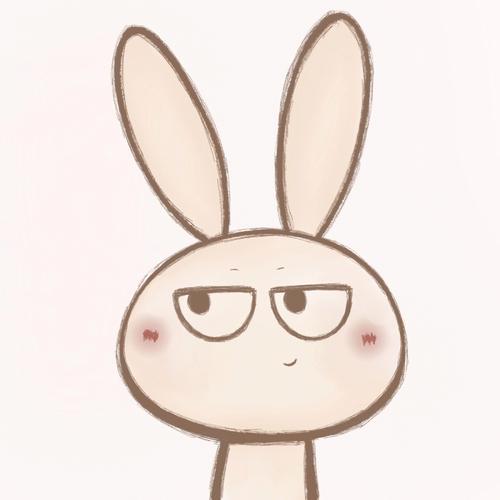 兔子动漫图片 头像：我爱你