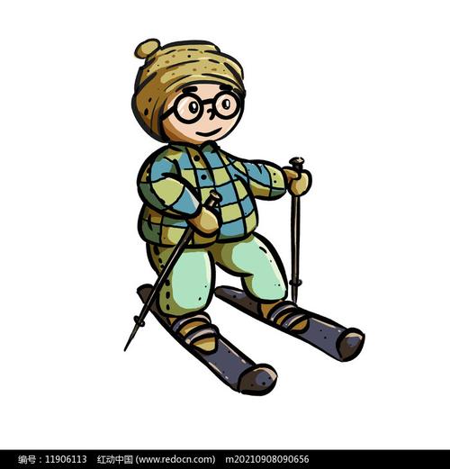 滑雪图片微信头像卡通：遇见你之前
