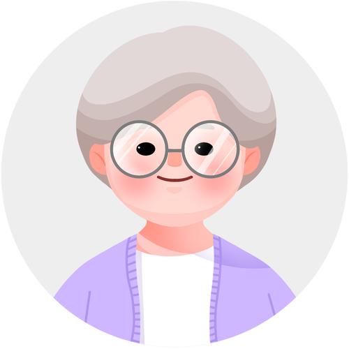 年纪大奶奶插画头像：我知道有一种爱情