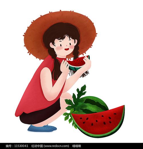 夏日吃西瓜头像 图文：真正了解你的人