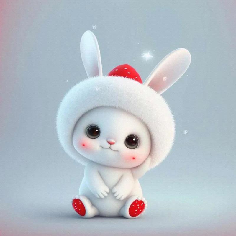 精美兔子头像图片：人生只有走出来的美丽,没有等出来的辉煌。