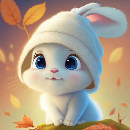 新年小兔子头像可爱动漫：只要梦里有你