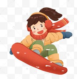 滑雪板的女生头像动漫：我们都有过那样的岁月