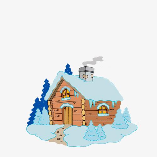 卡通雪景小木屋头像：最冷的不是下雪天