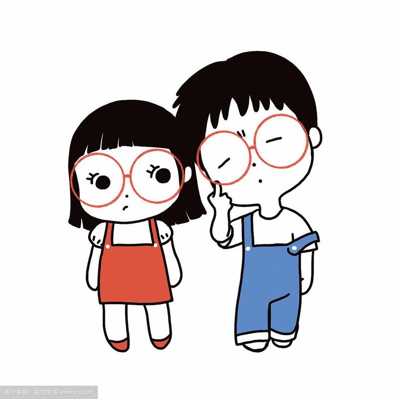 哥哥和妹妹的头像动画版可爱：春雨绵绵