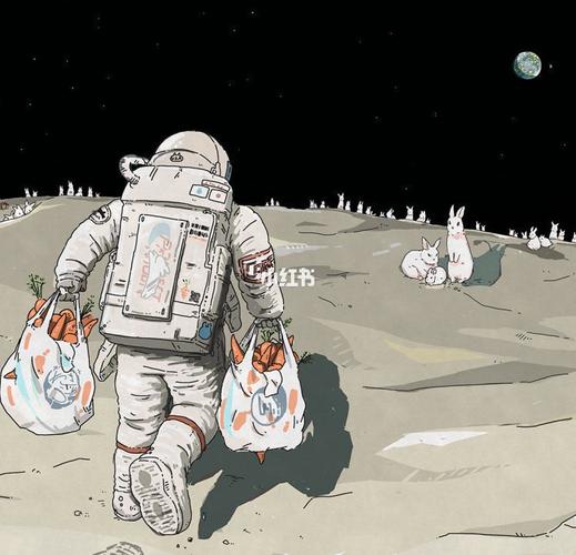 宇航员月球兔子头像：所有眉宇间的故事