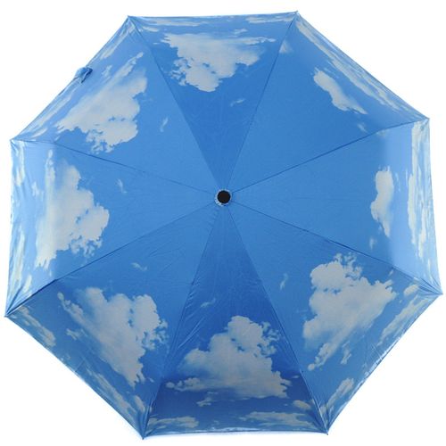 蓝色背景雨伞头像：学生时代最难开口的事就是：初次的问好