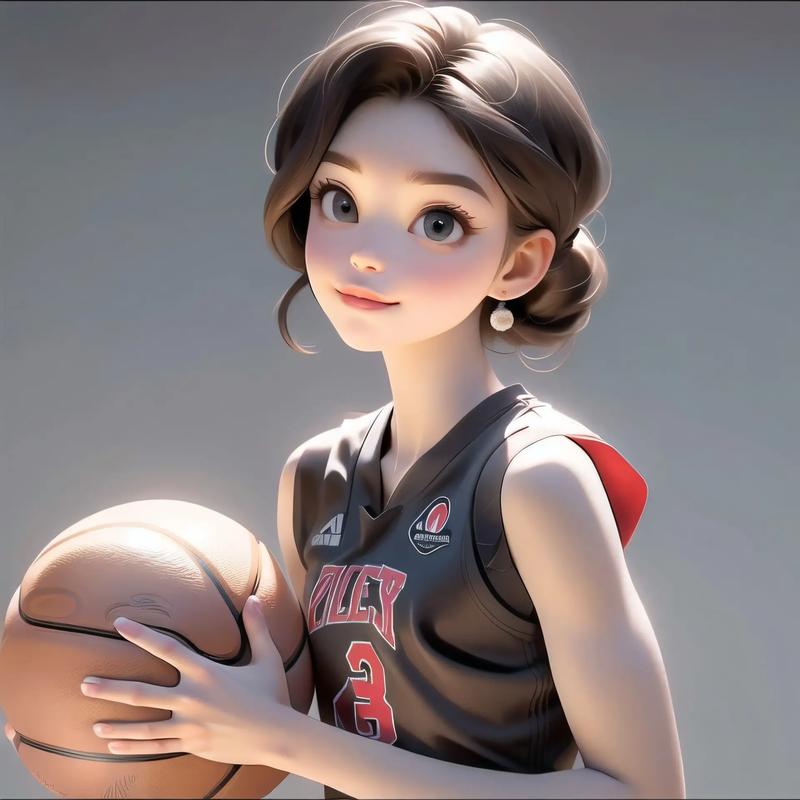 运动篮球女孩儿头像可爱卡通： 1儿童节了