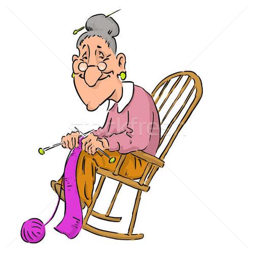 坐摇椅的老人头像：九九重阳