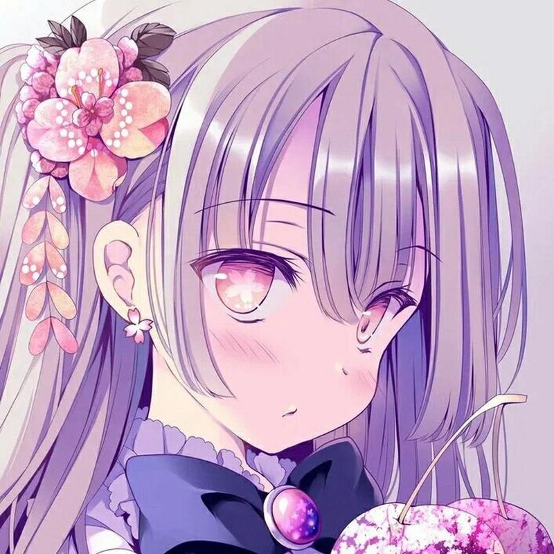 梦幻紫色系女生动漫头像： 我想成为一个温柔的人